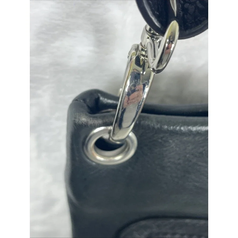 Margot Genuine Leather Crossbody Purse Zippered Pockets Black - Picture 3 of 11